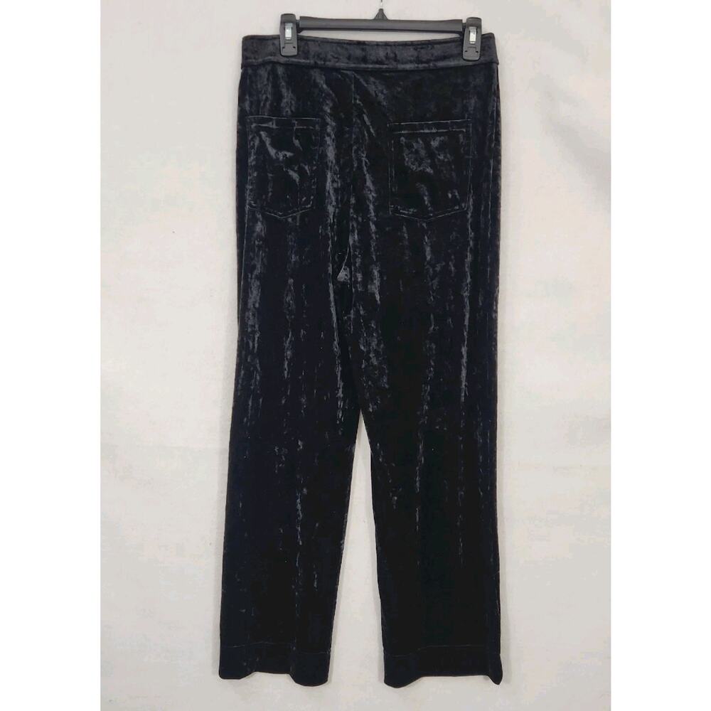 NWT Halara High Waisted Pockets Straight Leg Velvet Casual Pants Black Large - Picture 11 of 13
